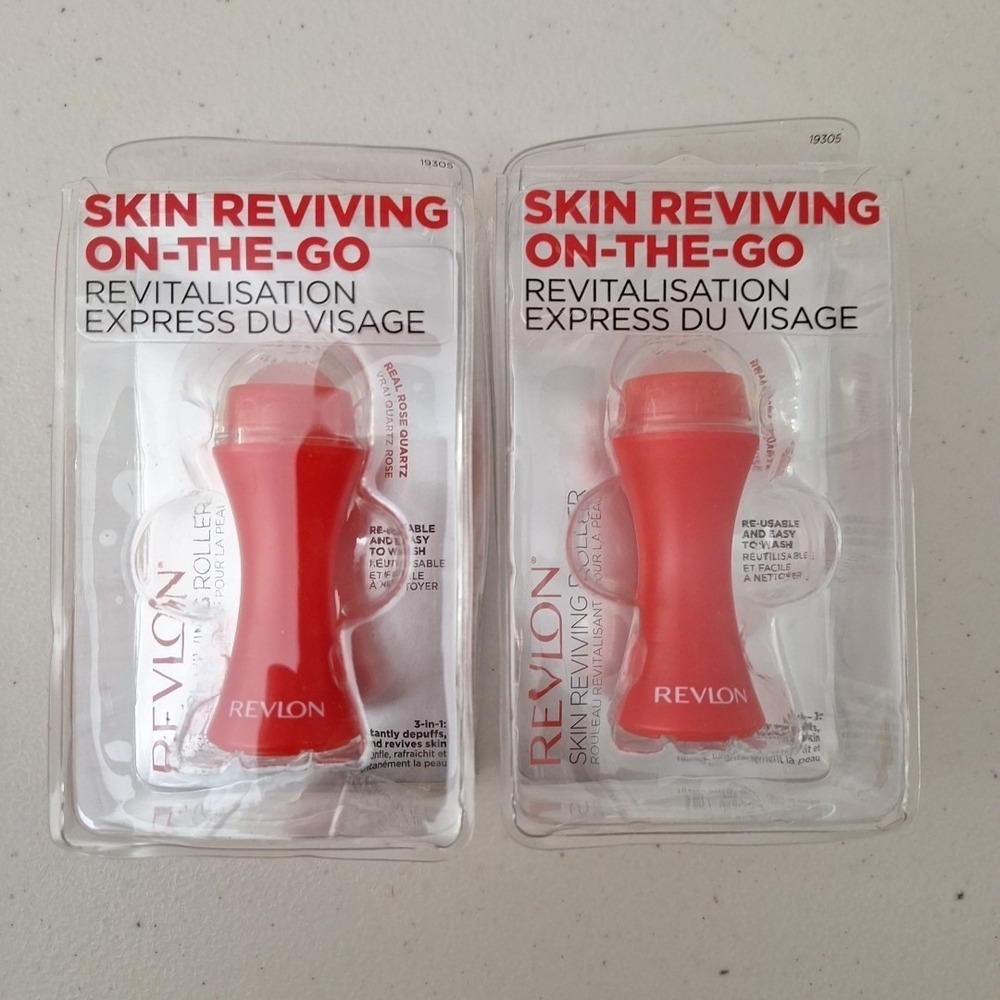Lot‎ Of 2 Revlon Skin Reviving On-The-Go Roller Depuffs Cools Revives Skin